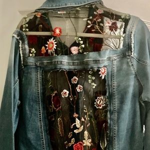 Designer Denim and Lace Jacket